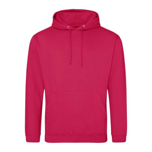 Just Hoods AWJH001 College pamut kapucnis pulóver - Lipstick Pink  