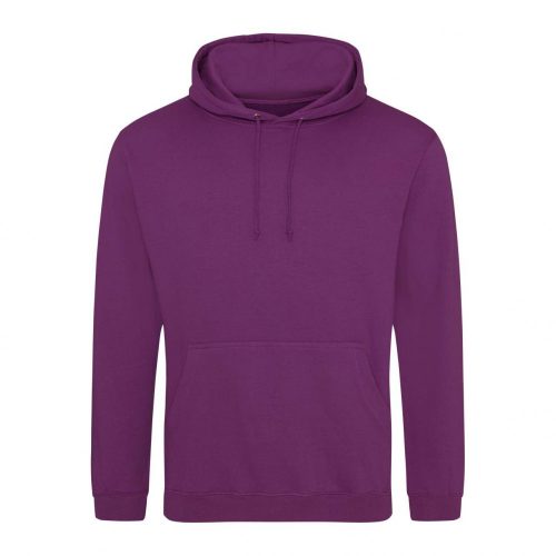 Just Hoods AWJH001 College pamut kapucnis pulóver - Magenta Magic  