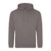 Just Hoods AWJH001 College pamut kapucnis pulóver - Mocha Brown  