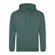 Just Hoods AWJH001 College pamut kapucnis pulóver - Moss Green  