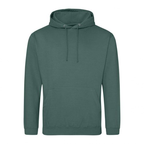 Just Hoods AWJH001 College pamut kapucnis pulóver - Moss Green  