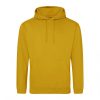 Just Hoods AWJH001 College pamut kapucnis pulóver - Mustard  