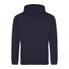 Just Hoods AWJH001 College pamut kapucnis pulóver - New French Navy  