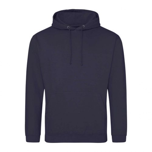 Just Hoods AWJH001 College pamut kapucnis pulóver - Navy Smoke  