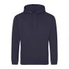 Just Hoods AWJH001 College pamut kapucnis pulóver - Navy Smoke  