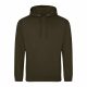 Just Hoods AWJH001 College pamut kapucnis pulóver - Olive Green  