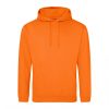 Just Hoods AWJH001 College pamut kapucnis pulóver - Orange Crush  