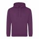 Just Hoods AWJH001 College pamut kapucnis pulóver - Plum  