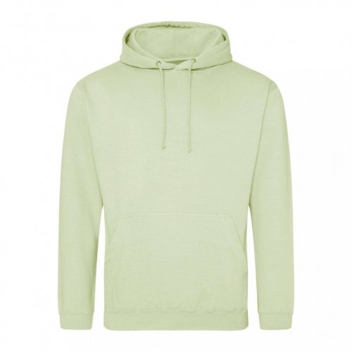 Just Hoods AWJH001 College pamut kapucnis pulóver - Pistachio Green  