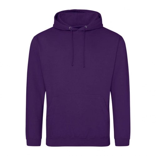 Just Hoods AWJH001 College pamut kapucnis pulóver - Purple  