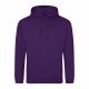 Just Hoods AWJH001 College pamut kapucnis pulóver - Purple  