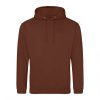 Just Hoods AWJH001 College pamut kapucnis pulóver - Red Rust  