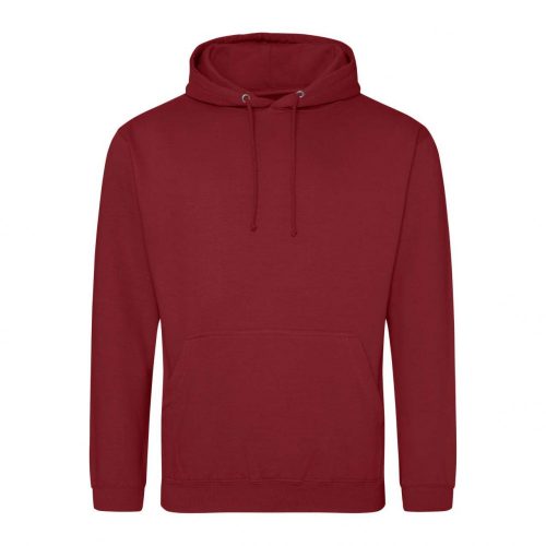 Just Hoods AWJH001 College pamut kapucnis pulóver - Red Hot Chilli  