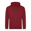 Just Hoods AWJH001 College pamut kapucnis pulóver - Red Hot Chilli  