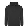 Just Hoods AWJH001 College pamut kapucnis pulóver - Storm Grey  