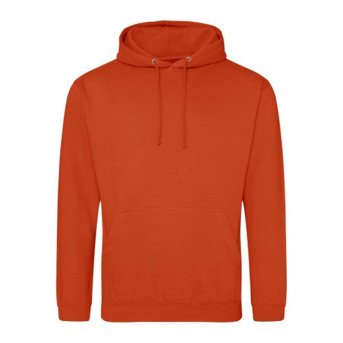 Just Hoods AWJH001 College pamut kapucnis pulóver - Sunset Orange  