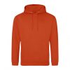 Just Hoods AWJH001 College pamut kapucnis pulóver - Sunset Orange  