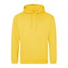 Just Hoods AWJH001 College pamut kapucnis pulóver - Sun Yellow  