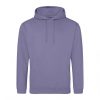 Just Hoods AWJH001 College pamut kapucnis pulóver - True Violet  