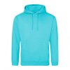 Just Hoods AWJH001 College pamut kapucnis pulóver - Turquoise Surf  