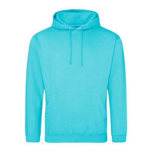 Just Hoods AWJH001 College pamut kapucnis pulóver - Turquoise Surf  