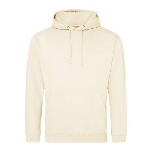 Just Hoods AWJH001 College pamut kapucnis pulóver - Vanilla Milkshake  