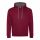 Just Hoods AWJH003 Varsity pamut kapucnis pulóver - Burgundy/Charcoal