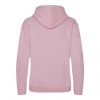 Just Hoods AWJH003J Varsity gyerek pamut kapucnis pulóver - Baby Pink/Arctic White