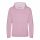 Just Hoods AWJH003J Varsity gyerek pamut kapucnis pulóver - Baby Pink/Arctic White