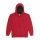 Just Hoods AWJH003J Varsity gyerek pamut kapucnis pulóver - Fire Red/Jet Black