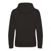 Just Hoods AWJH003J Varsity gyerek pamut kapucnis pulóver - Jet Black/Fire Red