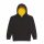 Just Hoods AWJH003J Varsity gyerek pamut kapucnis pulóver - Jet Black/Gold