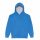 Just Hoods AWJH003J Varsity gyerek pamut kapucnis pulóver - Sapphire Blue/Heather Grey