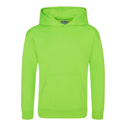 Just Hoods AWJH004J Electric gyerek kapucnis pulóver - Electric Green