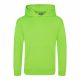 Just Hoods AWJH004J Electric gyerek kapucnis pulóver - Electric Green