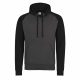 Just Hoods AWJH009 Baseball pamut kapucnis pulóver - Charcoal Grey/Jet Black