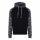 Just Hoods AWJH009 Baseball pamut kapucnis pulóver - Solid Black/Black Camo