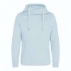 Just Hoods AWJH021 pamut keresztpántos nyakú kapucnis pulóver - Sky Blue