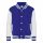 Just Hoods AWJH043J Varsity gyerek pamut patentos pulóver - Royal Blue/Arctic White