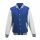 Just Hoods AWJH043 Varsity férfi pamut dzseki - Royal Blue/Arctic White