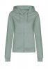 Just Hoods AWJH050F College női pamut cipzáros kapucnis pulóver - Dusty Green