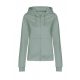 Just Hoods AWJH050F College női pamut cipzáros kapucnis pulóver - Dusty Green