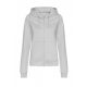 Just Hoods AWJH050F College női pamut cipzáros kapucnis pulóver - Heather Grey