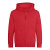 Just Hoods AWJH050J gyerek pamut cipzáros pulóver - Fire Red