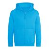 Just Hoods AWJH050J gyerek pamut cipzáros pulóver - Hawaiian Blue