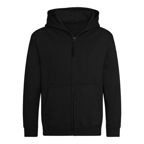 Just Hoods AWJH050J gyerek pamut cipzáros pulóver - Jet Black