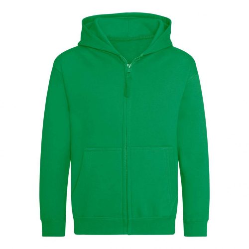 Just Hoods AWJH050J gyerek pamut cipzáros pulóver - Kelly Green