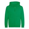 Just Hoods AWJH050J gyerek pamut cipzáros pulóver - Kelly Green