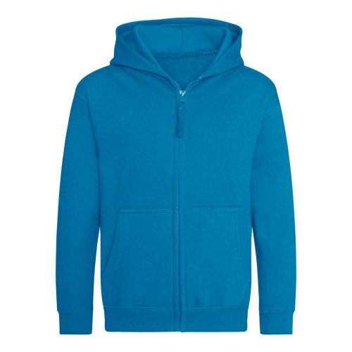 Just Hoods AWJH050J gyerek pamut cipzáros pulóver - Sapphire Blue