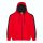 Just Hoods AWJH066 Sports cipzáros kapucnis pulóver - Fire Red/Jet Black